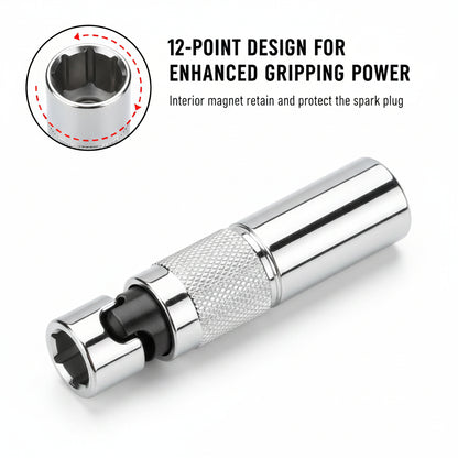 6PCS 3/8" Drive Magnetic Spark Plug Socket Set